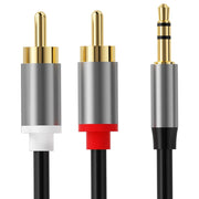 3.5mm Stereo Jack to 2x RCA Plugs Male to Male Aux Audio Cable Adapter 5M