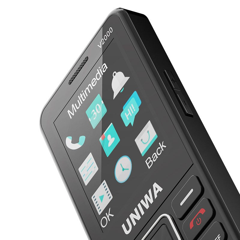 UNIWA V2000 2.4" 4G Mobile Dual SIM Big Button Cell Phone SOS Keyboard