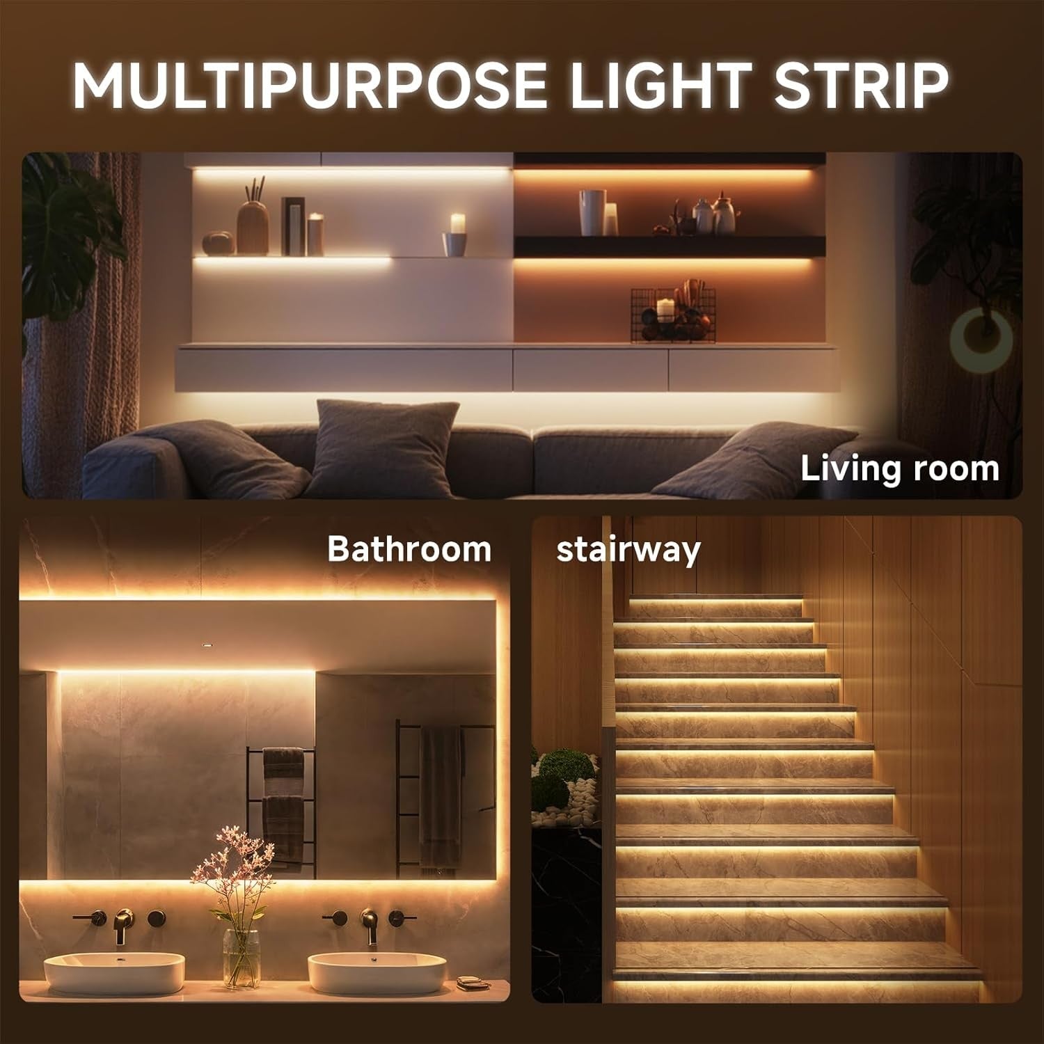 12V COB LED Strip Lights 5M 6000K Cool White 8mm Width LED Strips