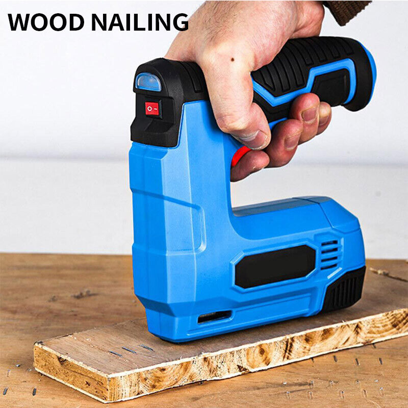 2 in 1 Rechargeable Cordless Electric Stapler Tacker Nail Gun Staples Nails