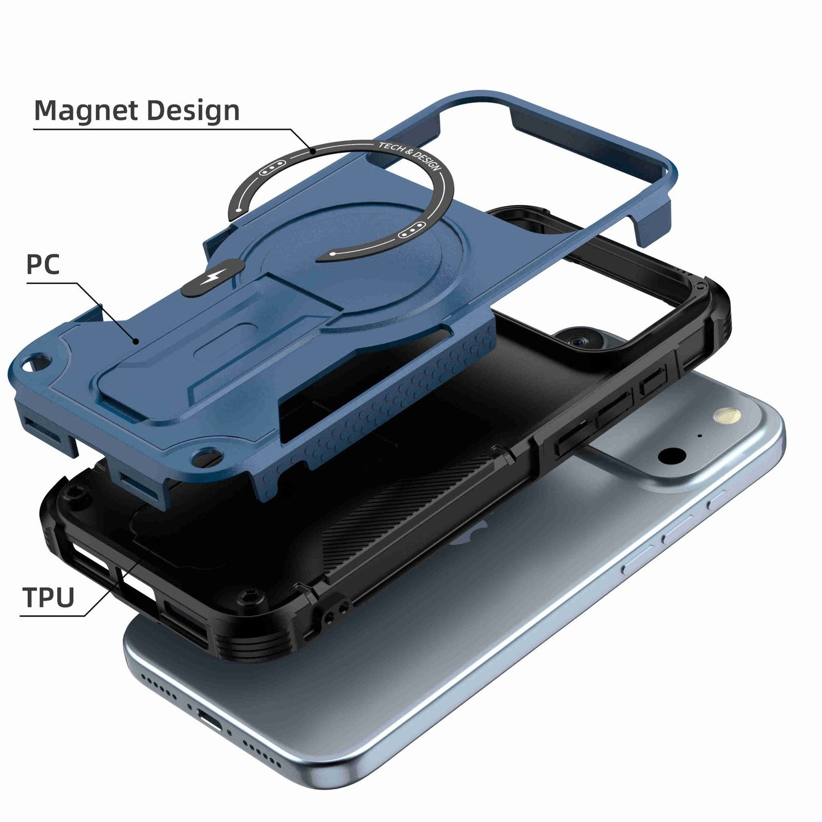 Magnetic Kickstand Case for iPhone 17 Pro Max