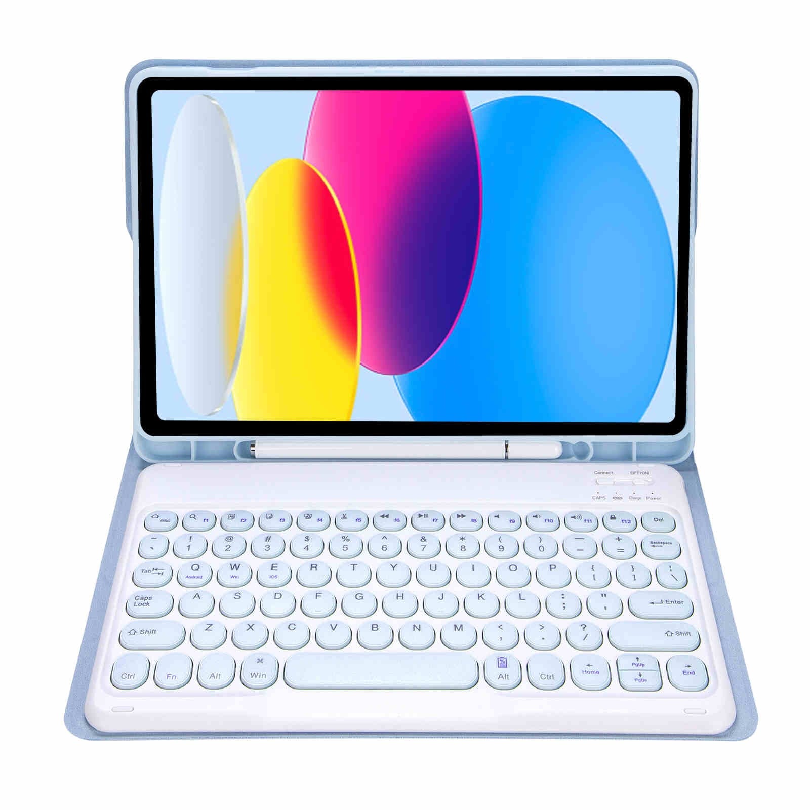 iPad 10.9" Case (10th Gen), iPad 11th (A16 2025) Bluetooth Keyboard Case Cover