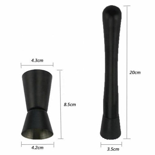 8PCS Stainless Steel Cocktail Shaker Bartender Tools Set Bar