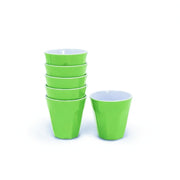 300ML Melamine Cups, Set of 6 in Green Shatter-Proof Dishwasher Safe, BPA Free