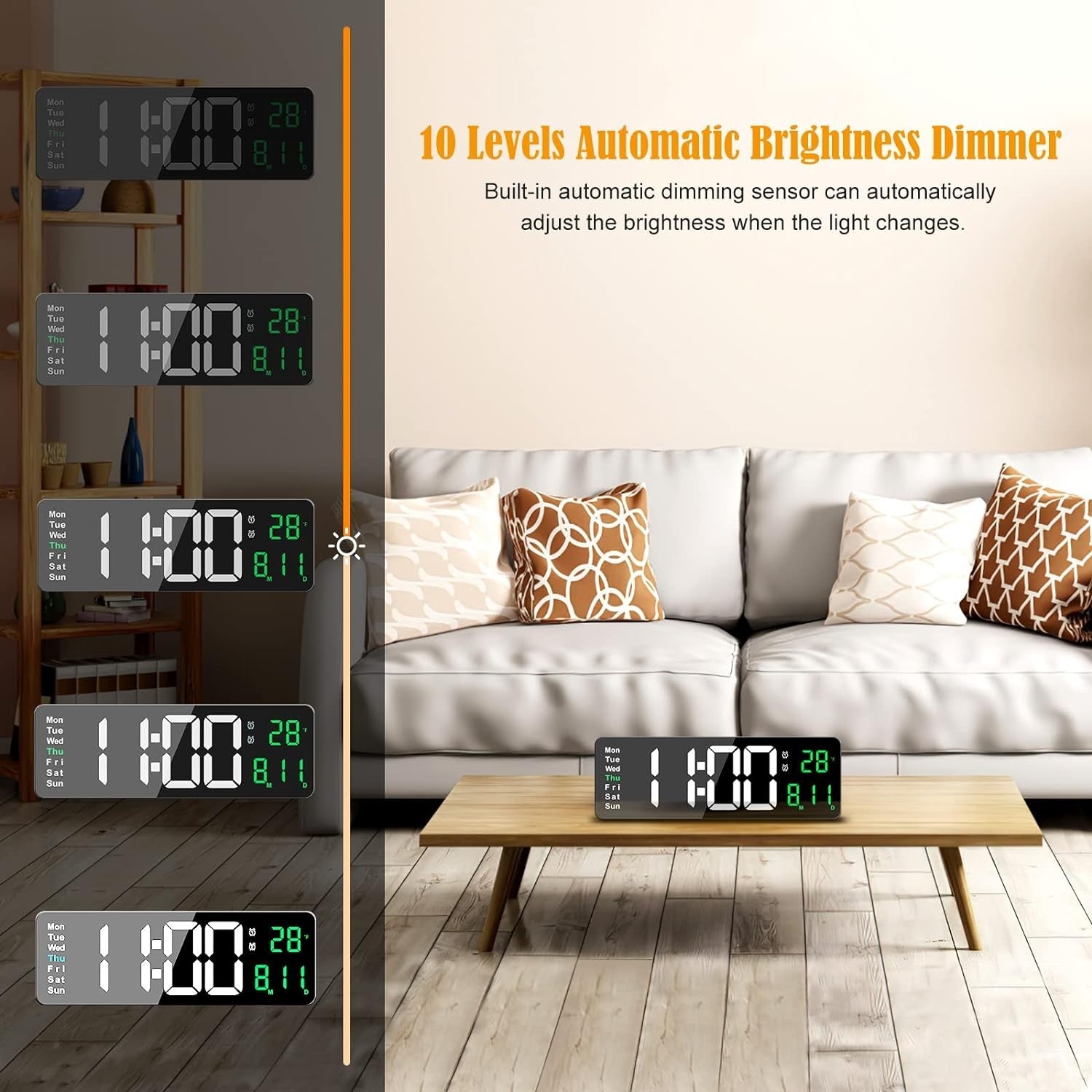 16" Large Digital Wall Clock