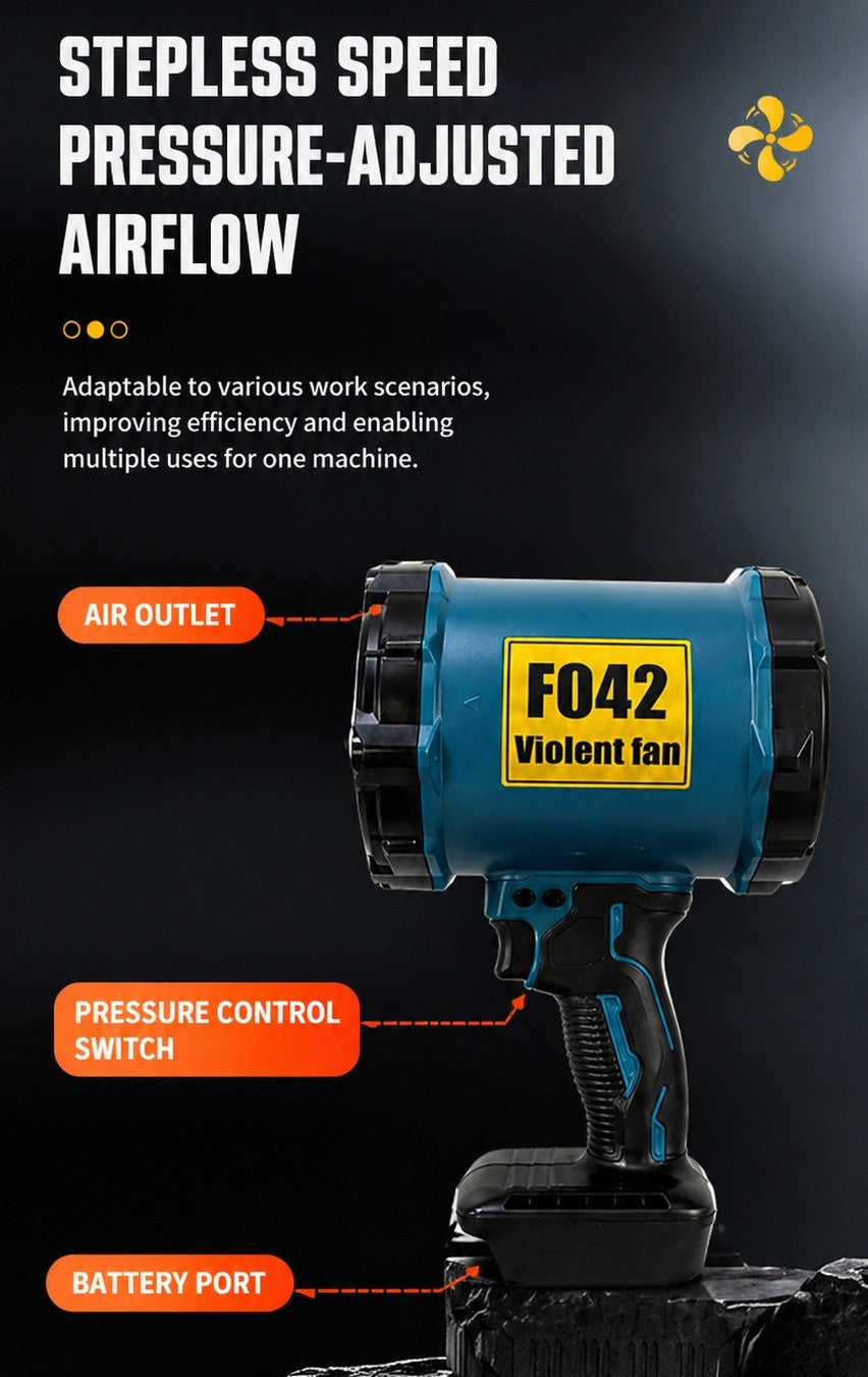 Turbo Jet Brushless Leaf Blower Violent Fan Compatible with Makita 18V Battery