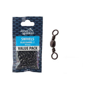 Jarvis Walker Black Barrel Swivels (Size 2), Pack of 38