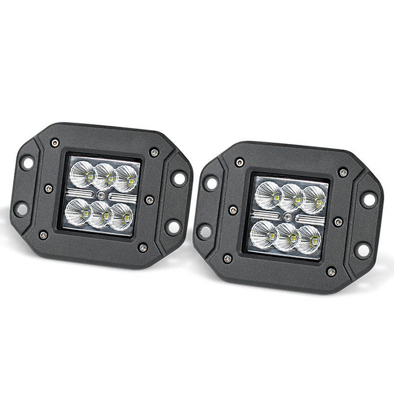 2 x 4inch Flush Mount LED Work Light Bar Flood 12V 24V Truck Reverse 5" Lamp
