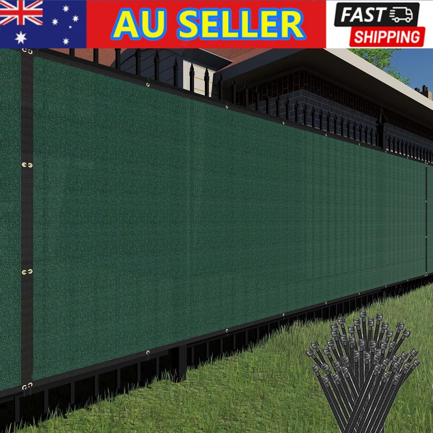 1Mx3M 180GSM Fence Privacy Screen Green