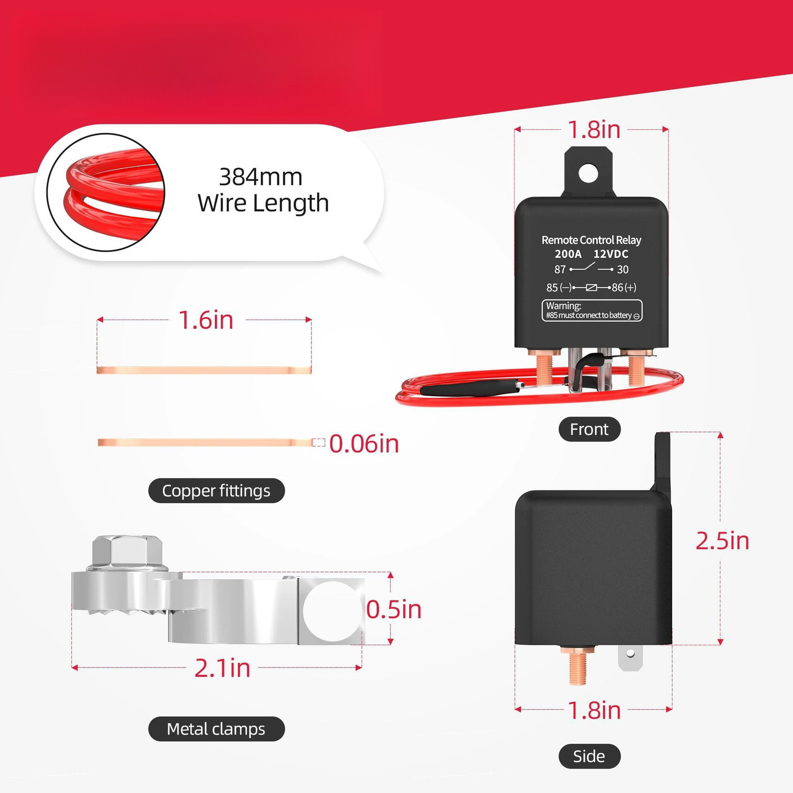 Wireless Remote Car Battery Disconnect Master Relay Kill Cut off Switch Isolator