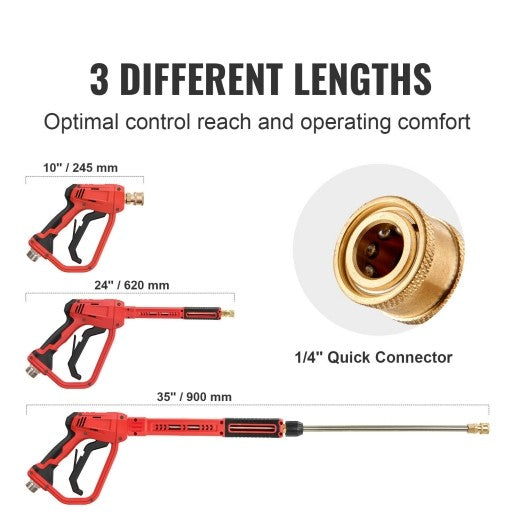 3 IN 1 High Pressure Washer Gun 4000PSI Power Washer Wand