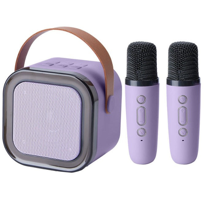 Bluetooth Mini Karaoke Microphone Singing Speaker with 2 Wireless Mic