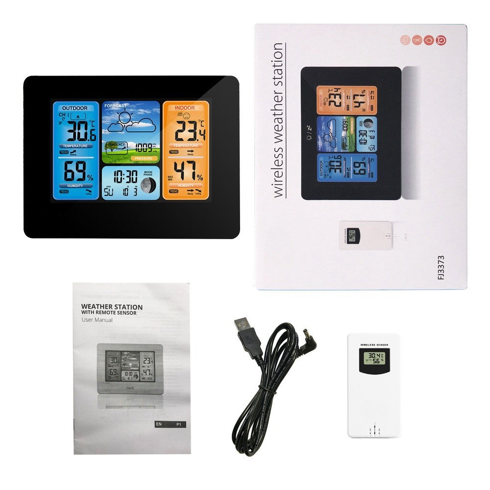 Wireless Digital LCD Weather Station Clock Calendar Thermometer