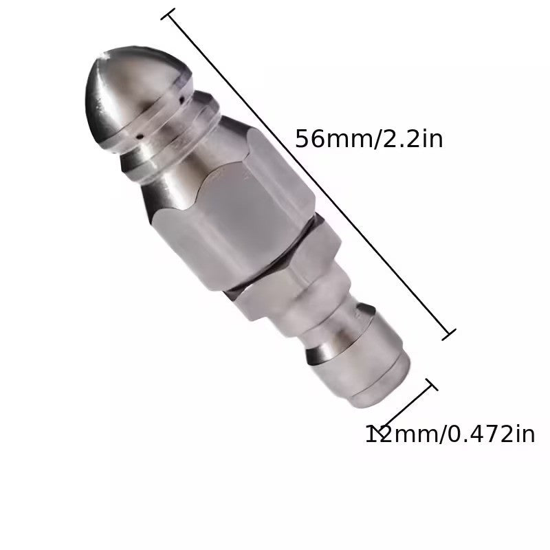 Sewer Jetter Nozzle High Pressure Drain Nozzle 1/4'' Quickly Connector 5000 PSI