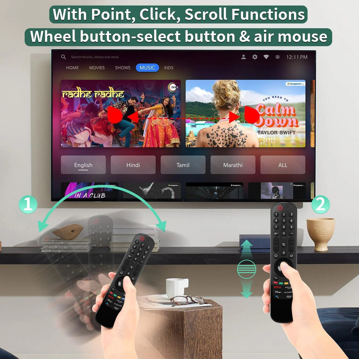 Voice LG Magic Remote Control for 2022 OLED QNED NanoCell Smart TV with Pointer