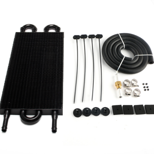 4 Pass Tube and Fin Transmission Cooler Universal 5/16" Oil Cooler Kit