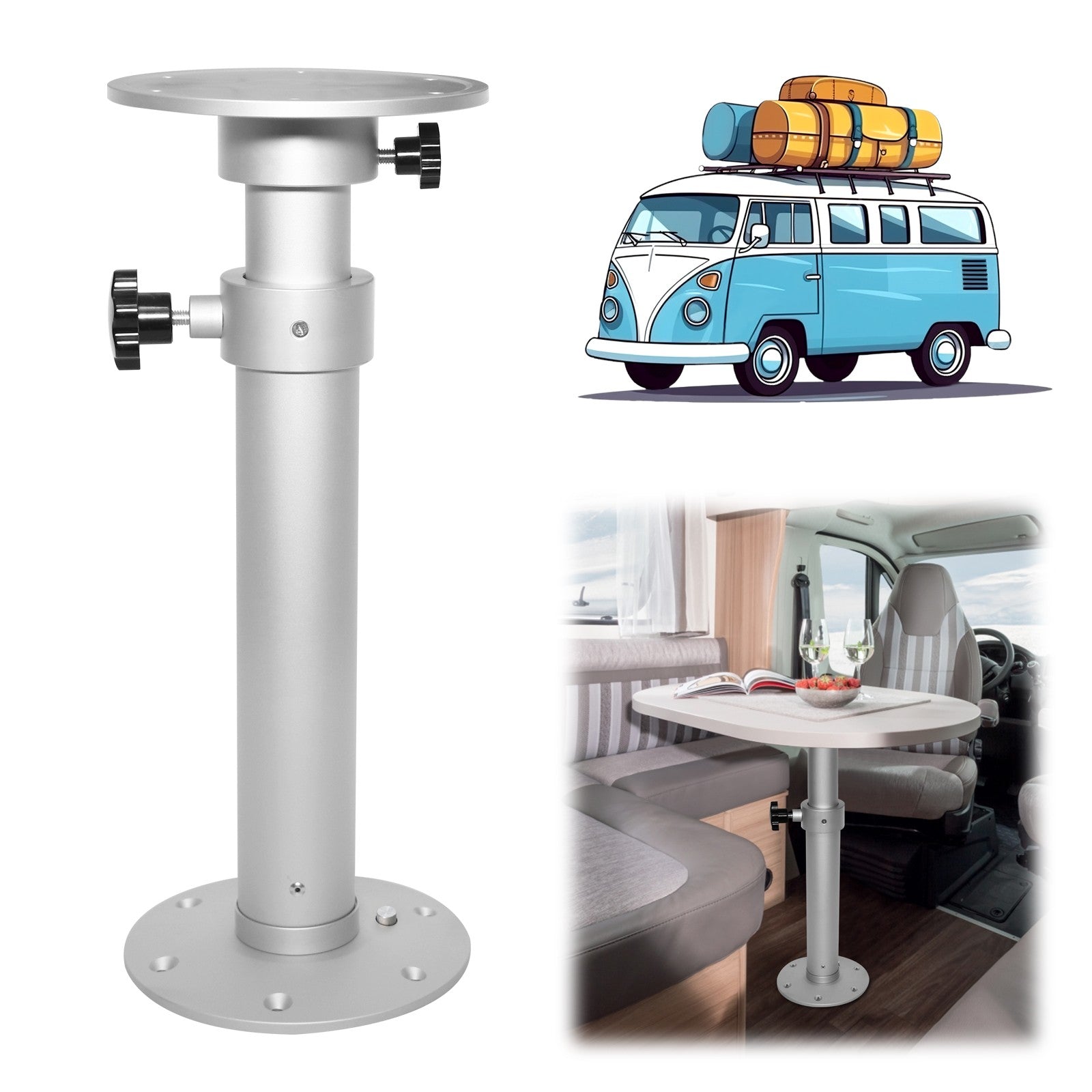 Table Pedestal Telescopic Furniture Leg for RV Marine Boat Caravan Motorhome