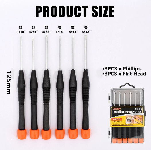 6Pc Precision Mini Screwdriver Set Phone Watch Jewellery Electronic Repair Tool