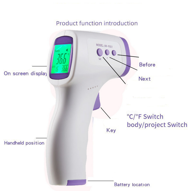 IR Infrared Thermometer Forehead Temperature Digital