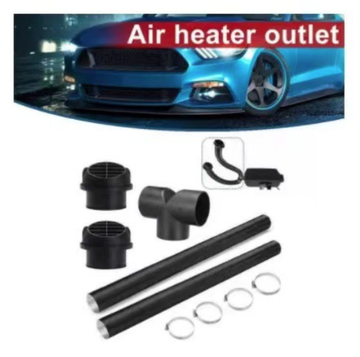 75mm 100cm Diesel Heater Air Pipe Duct Ducting Heating Hose Clip Outlet