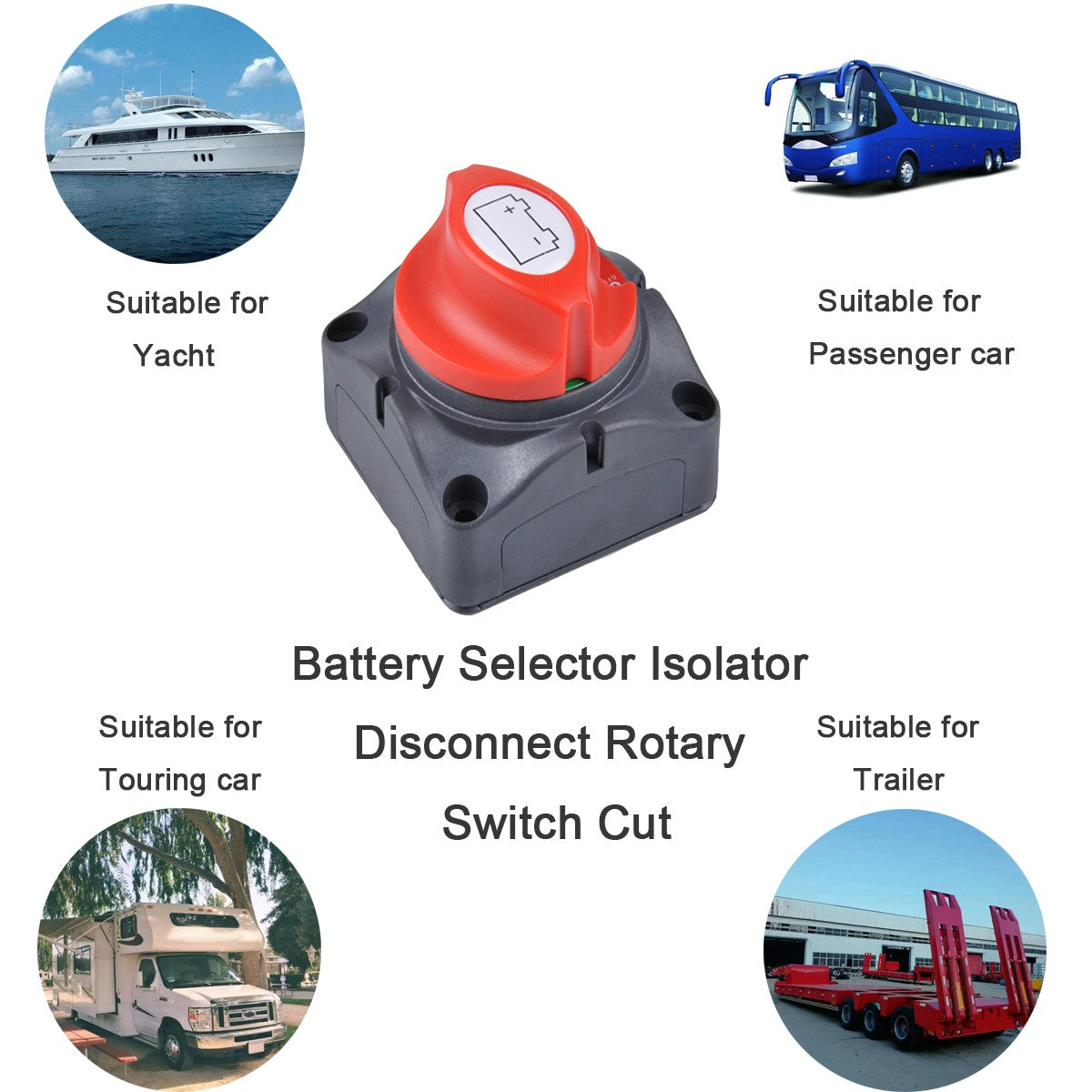 Car Auto RV Marine Boat Battery Selector Isolator Disconnect Rotary Switch Cut