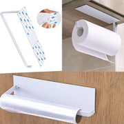White Paper Towel Holder Hanger Rack Kitchen Shelf Organizer Under Cabinet Roll Cup