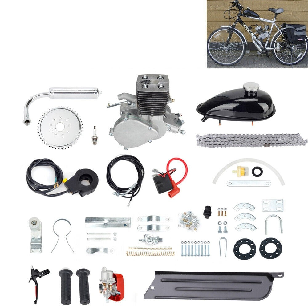 100cc Motorised Motorized Bicycle Push Bike 2 Stroke Motor Engine Kit Petrol Set