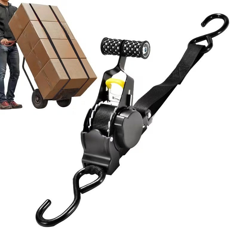 Heavy Duty Ratchet Straps Self Retractable Tie Down Straps with Soft Loops