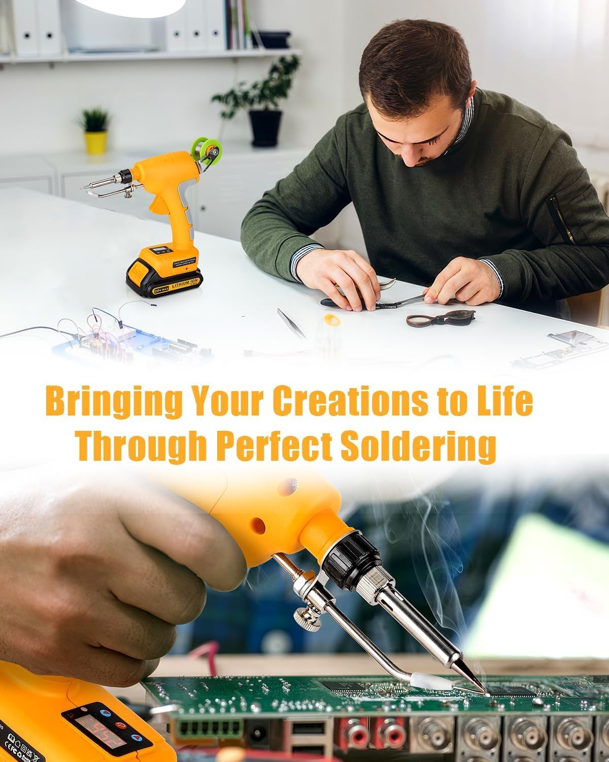 Soldering Iron Gun for Dewalt 18V Battery Cordless Soldering Iron Kit 75W