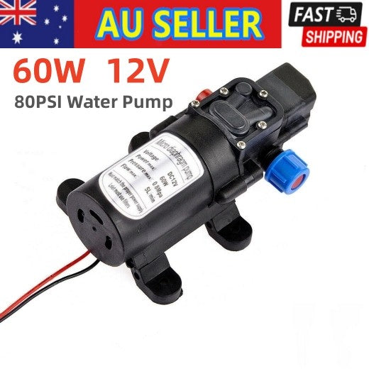 60W 12V 80PSI Water Pump High Pressure 5L/Min