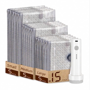 15 Pack Vacuum Storage Bags with Rechargeable Electric Pump Travel Space Saver