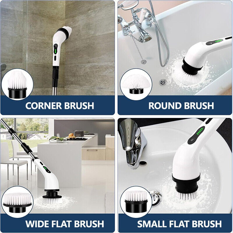 Rechargeable Cordless Spin Scrubber Electric Turbo Scrub Cleaning Brush