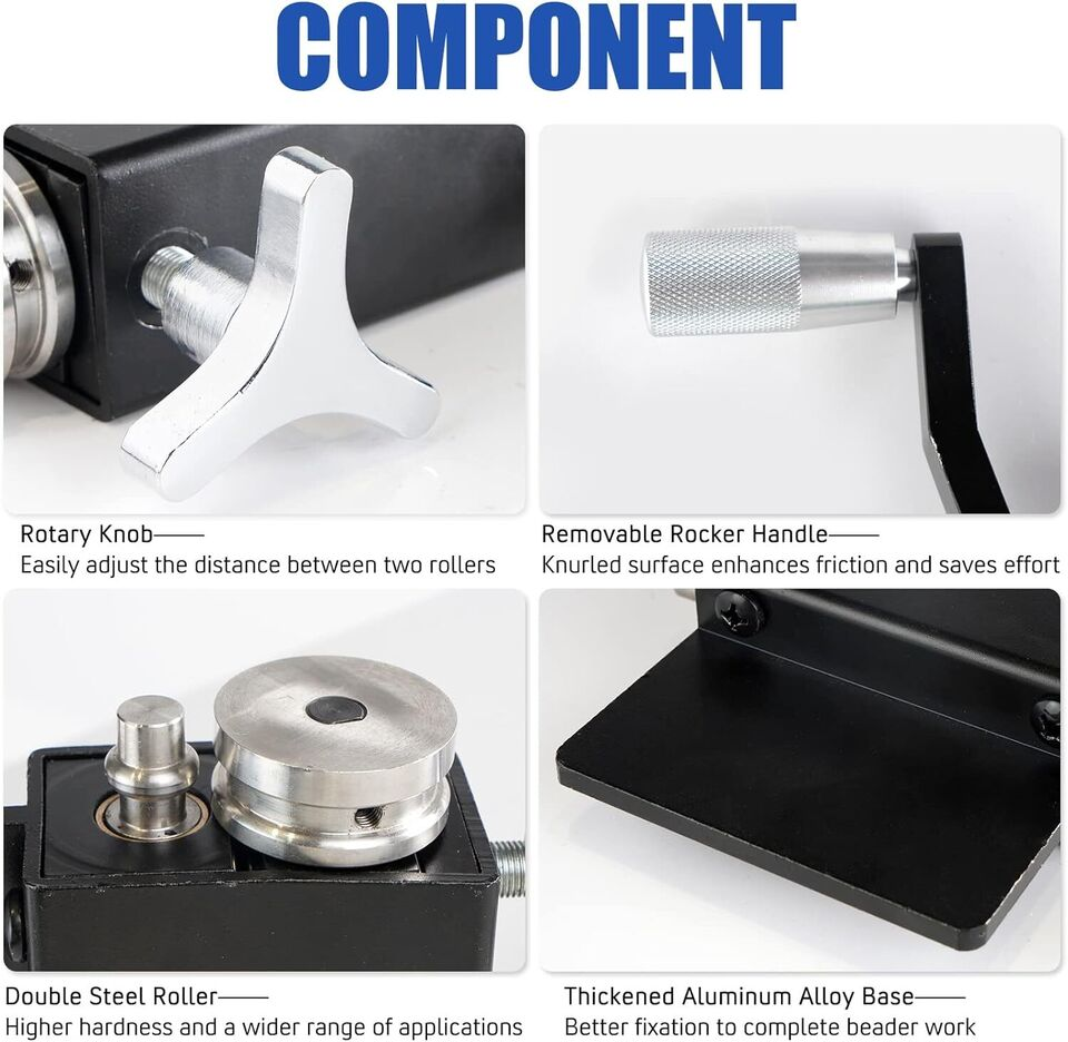 Tube Pipe Tubing Beader Tool Bead Roller Intake and Intercooler Piping Fits 5/8"