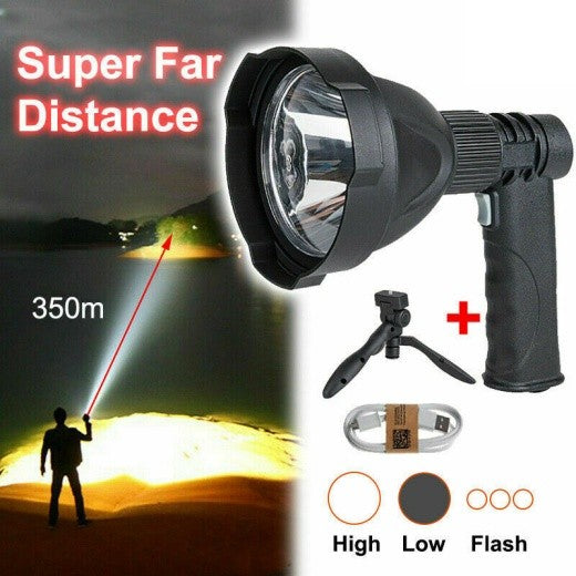 LED Handheld Spotlight Rechargeable Hunting Camping Flashlight