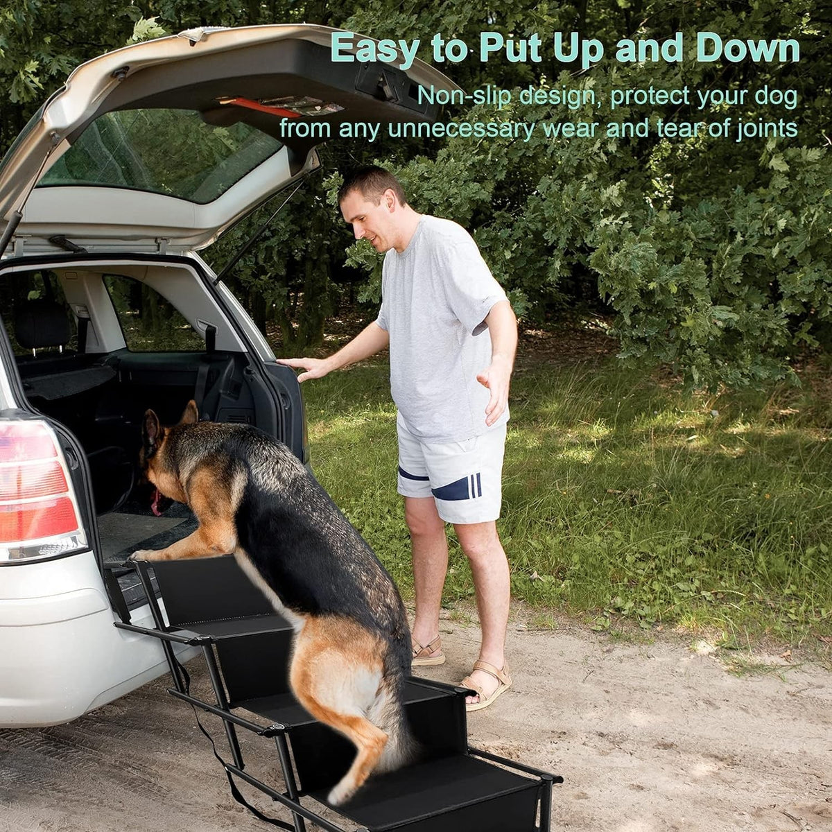 Folding Dog Stairs for SUV Car