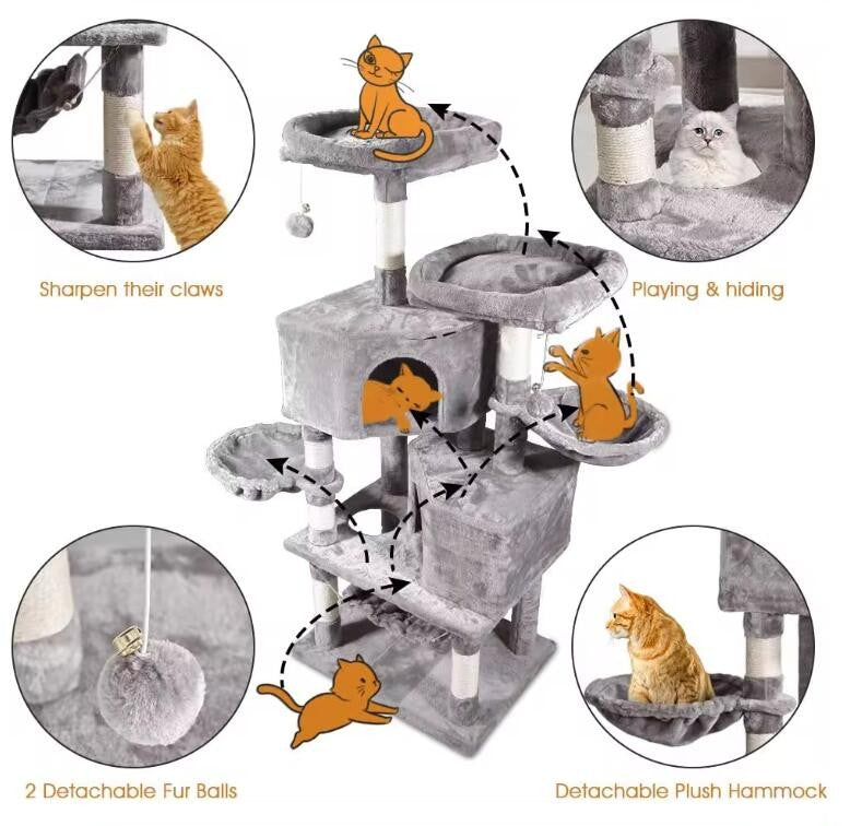 145CM Cat Tree Tower Scratching Post