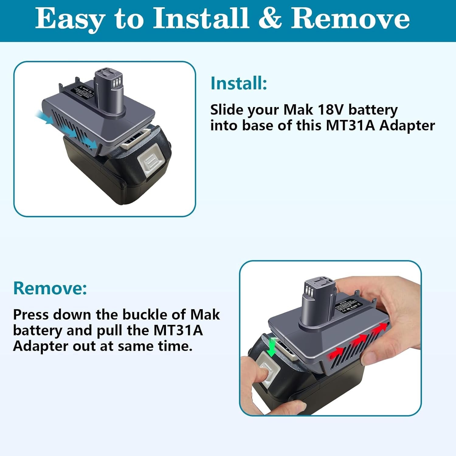 for Dyson Type A DC31 DC30 DC31 DC34 Battery Adapter Fits Makita 18V Battery