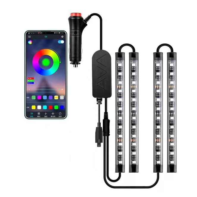 LED Car Interior Light Kit Ambient Lighting Accessories USB 12V Strip Lights