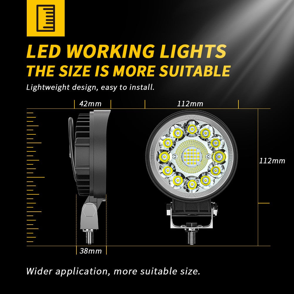 4 Inch LED Light Pods Spot Work Lights Round Off Road Driving Light Bar 2Pcs