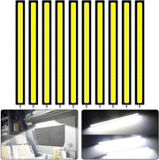 10X 12V White DRL LED Strip Lights Bars Camping Caravan Boat Car COB