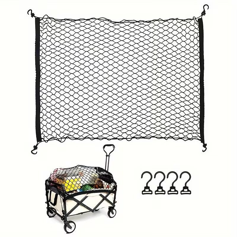 92x76cm Cargo Net for Garden Wagon Cart Nylon Netting Trolley Cart