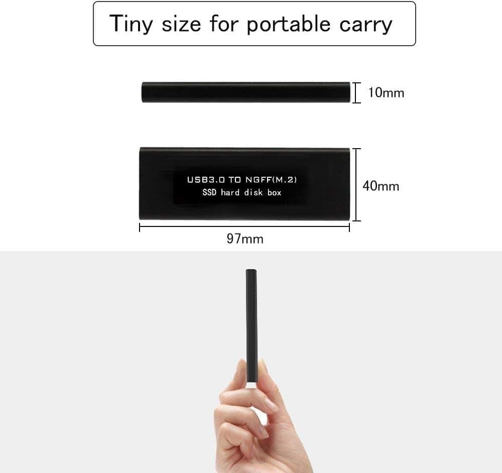 USB 3.0 TO M.2 NGFF SSD SATA External Enclosure Storage Case Adapter