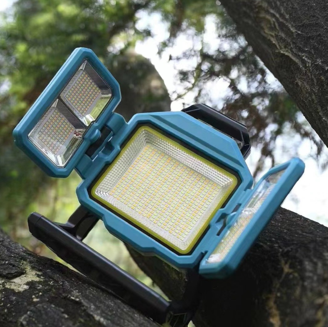 88W Solar Rechargeable Work Light 52000Lumen Foldable LED Work Lights w/ 3 Modes