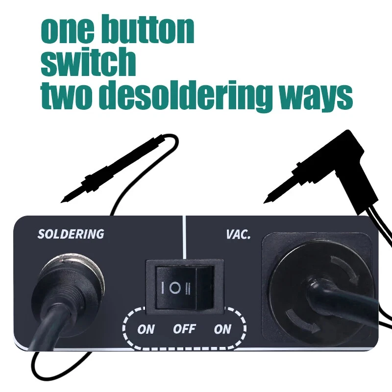 2in1 Soldering Station Solder Iron Rework Hot Air Gun Digital SMD Desoldering