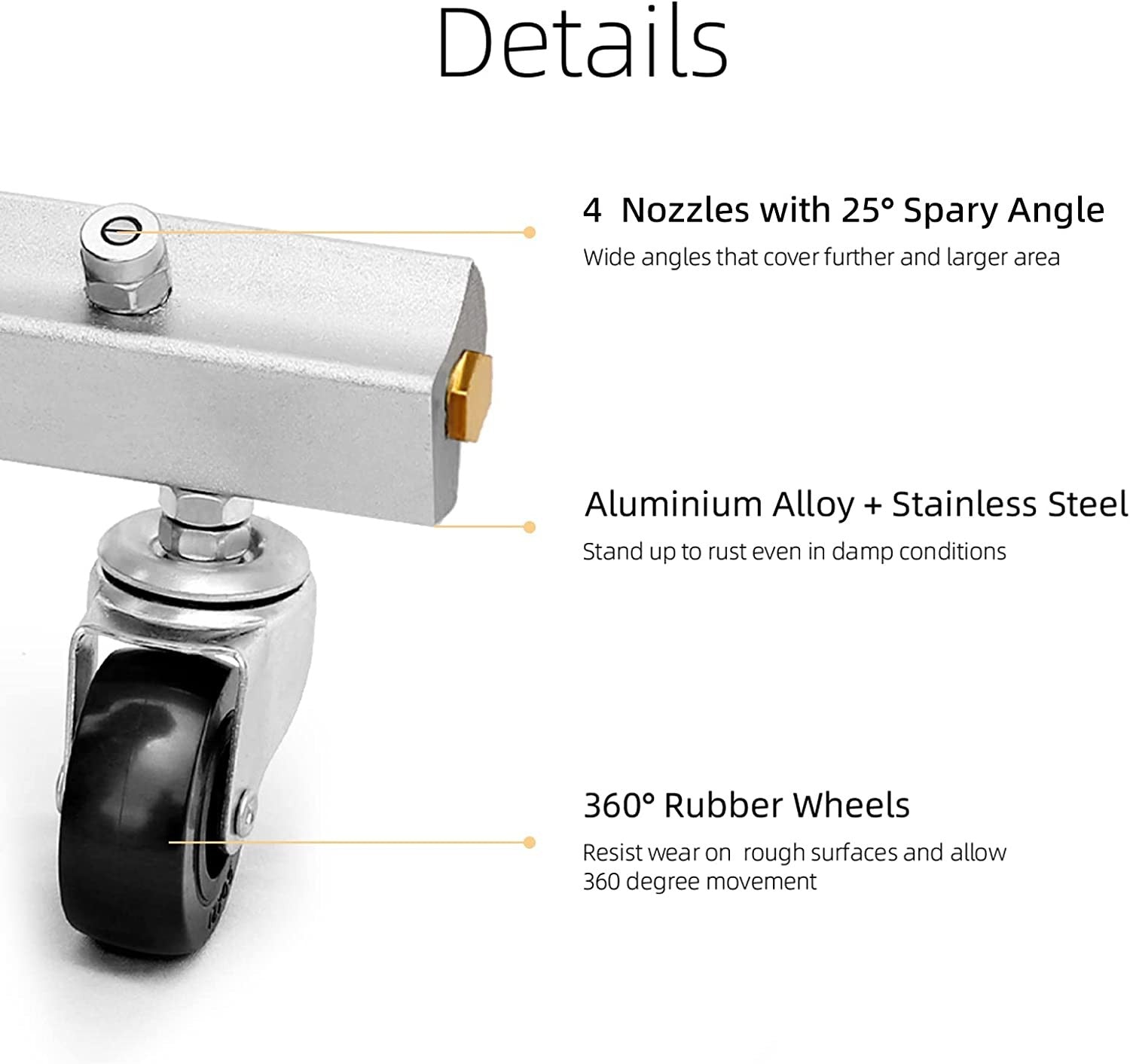 4000Psi Pressure Washer Undercarriage Water Spray Broom Chassis Cleaner Tool
