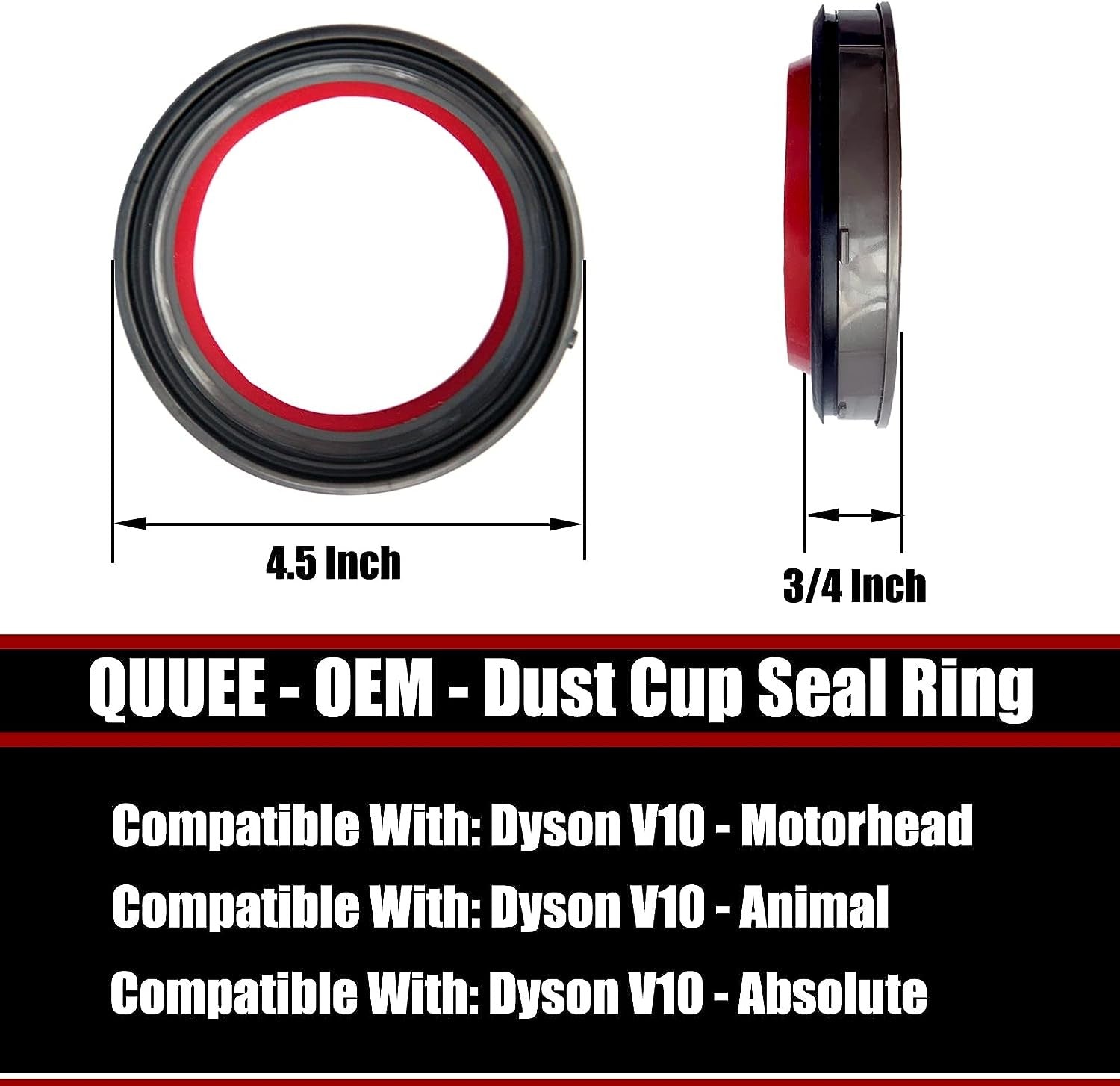 Top Fixed Sealing Ring Replacement for Dyson V10 SV12 Vacuum Dust Bin Cup New