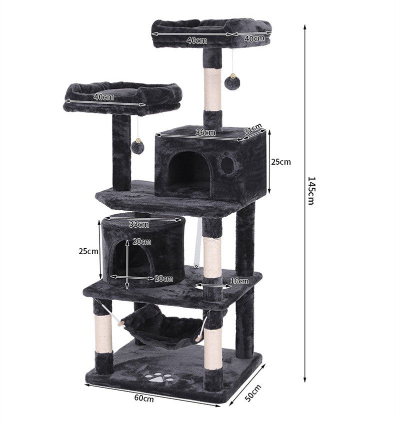 145CM Cat Tree Tower Scratching Post Scratcher