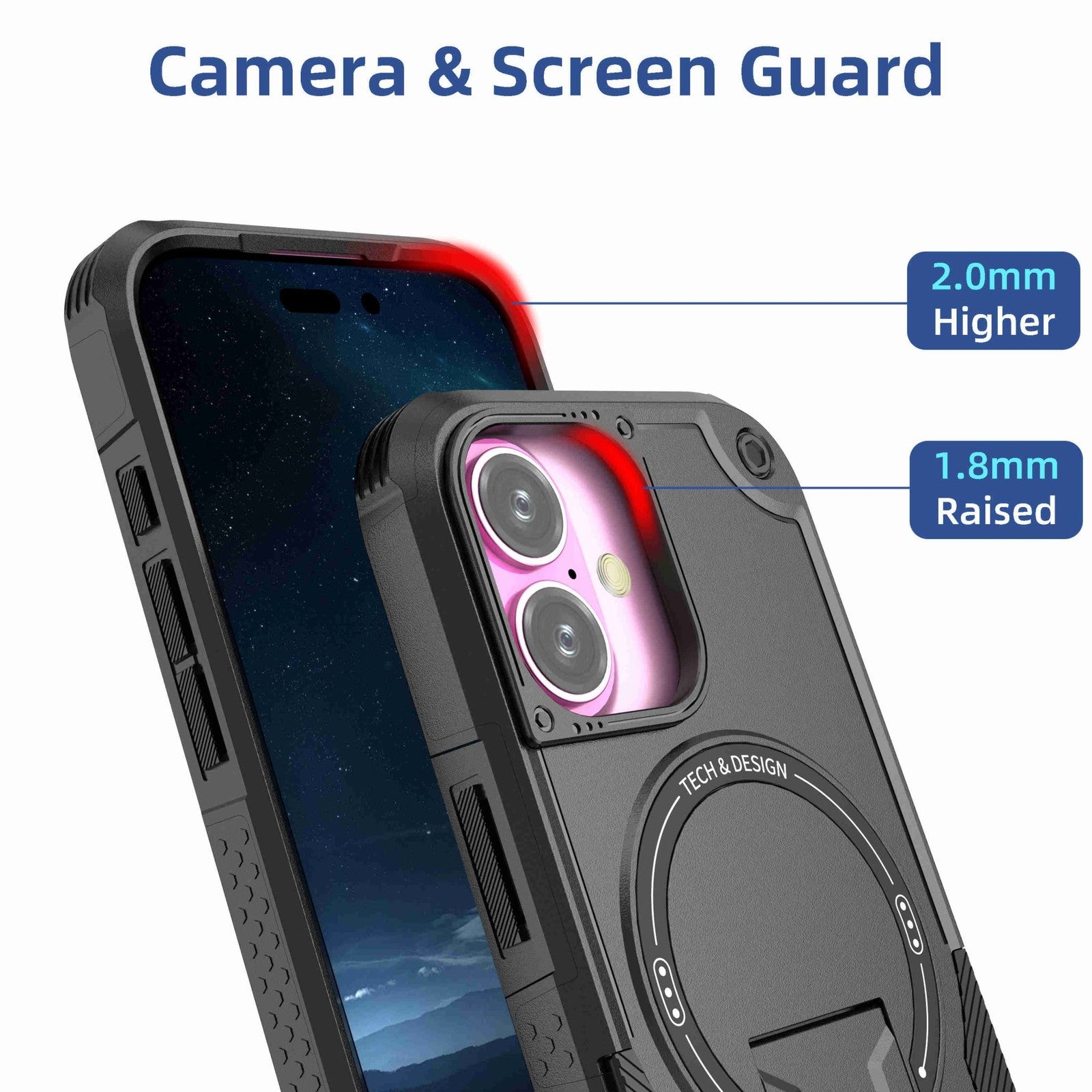 Magnetic Kickstand Magsafe Shock proof Bumper Case for iPhone 17