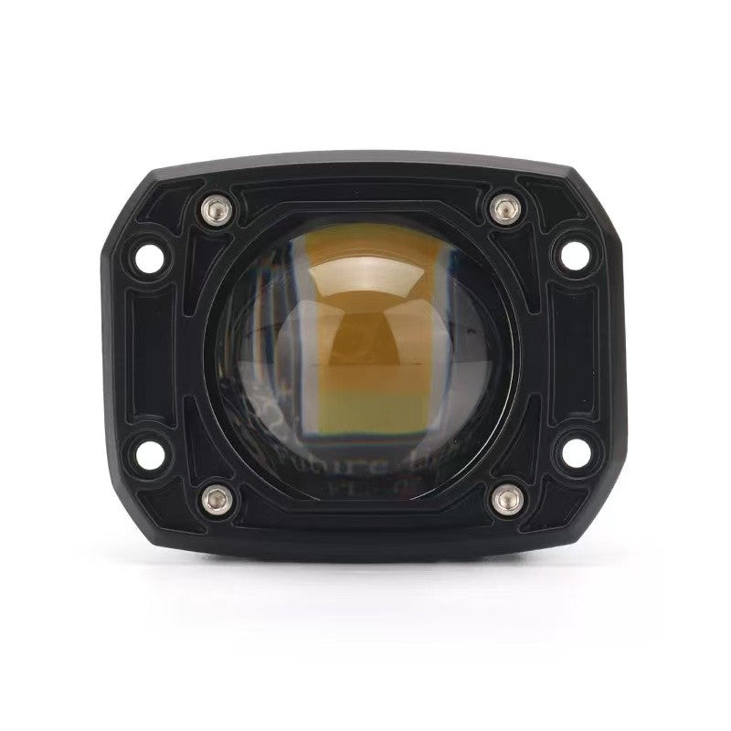 2PCS 9-30V Automotive DRL Light White and Yellow LED Fog Lens Spotlight