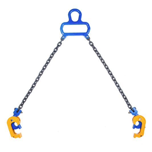 1T Capacity Drum Lifting Clamps with Steel Chain, Engine Hoist Sling Clamps
